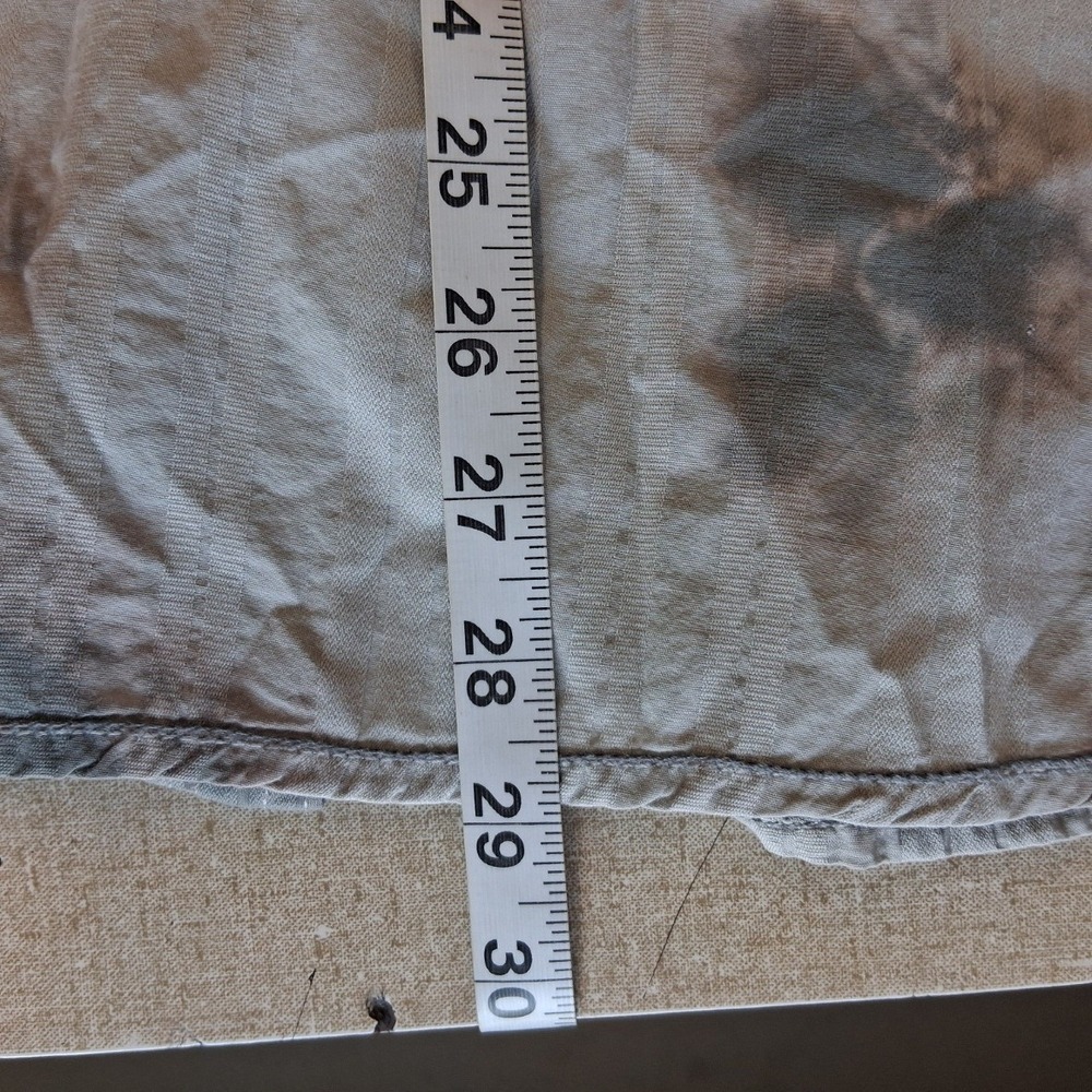 Decree Taupe Tie Dye W/ Embroidered Accent LS Button Down Western Shirt EUC - Picture 5 of 15